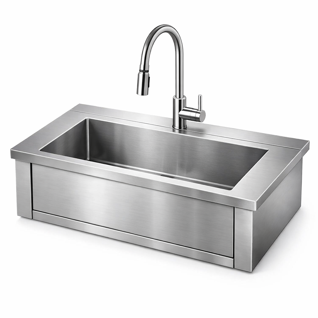 Built-In Outdoor Sink & Faucet Station