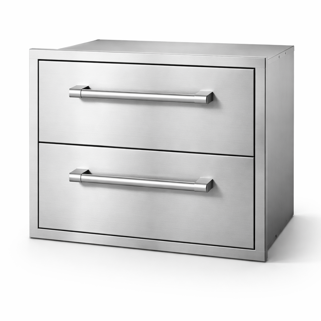 Built-In Stainless Steel Storage Drawer System