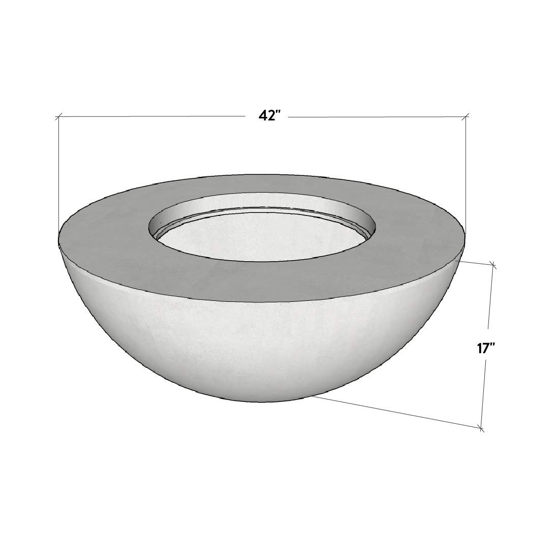 Conique Concrete Fire Bowl