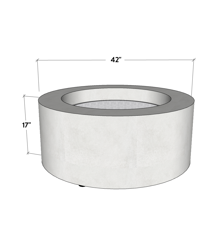 Kylindros Concrete Fire Table